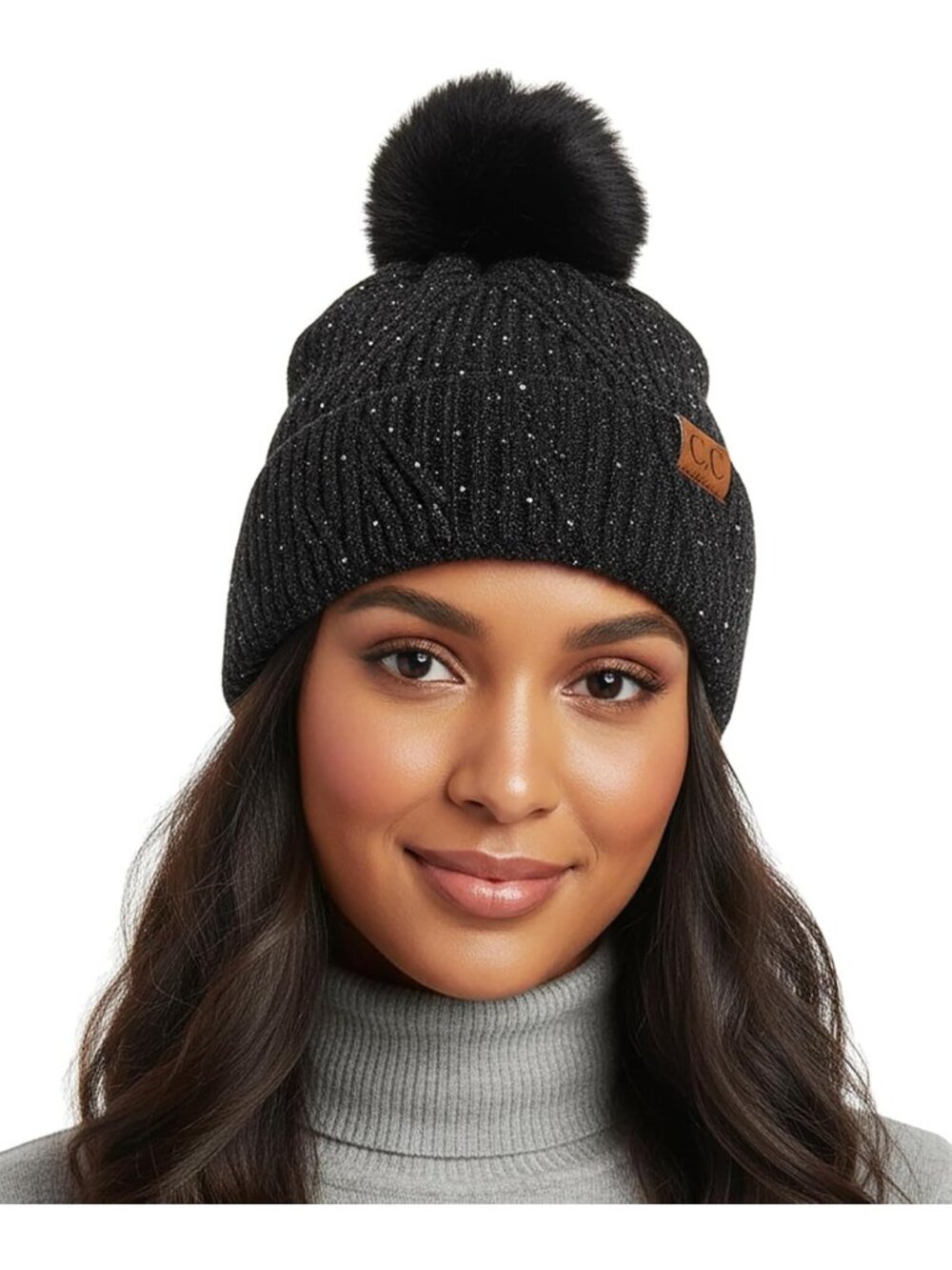 Cozy Pom Pom Beanie for Women & Teens - Soft Knit Winter Hat, Warm & Stylish